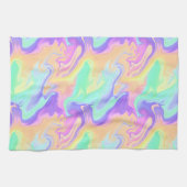 Tie Dye Swirl Marble Retro Groovy Theedoek (Horizontaal)