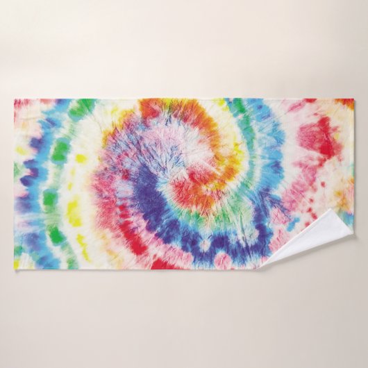 Tie Dye Swirl. Naadloze tiedye Pattern. Fabric Mu Badhanddoek (Badhanddoek)