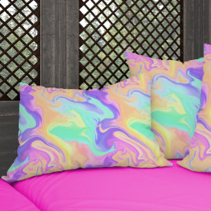 Tie Dye Swirl Pastel Groovy Accent Kussen