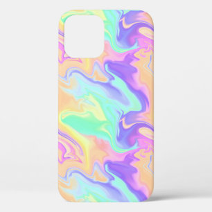 Tie Dye Swirl Pastel Groovy iPhone 12 Hoesje