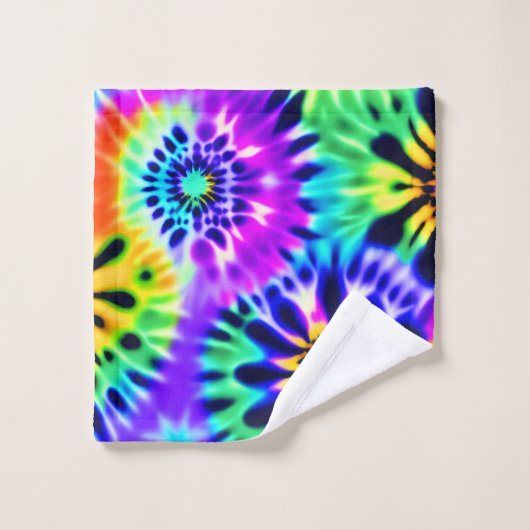 Tie Dye Swirling Motif Design (Gant de toilette)