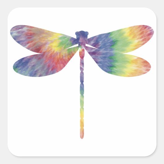 Tie Dye Thin Dragonfly Sticker (Voorkant)