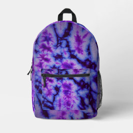 Tie Dye tinten van Paarse & Blauw Bedrukte Rugzak