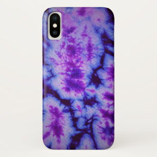 Tie Dye tinten van Paarse & Blauw iPhone X Hoesje