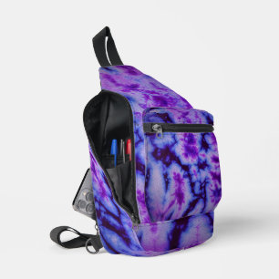 Tie Dye tinten van Paarse & Blauw Sling Bag