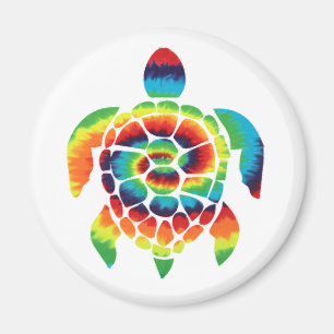 Tie Dye Turtle Magneet