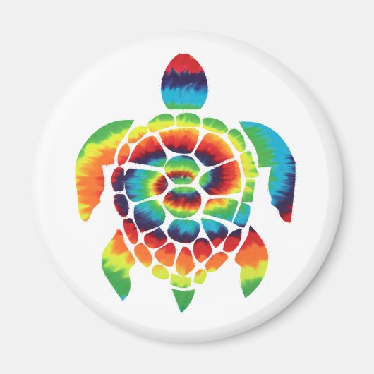 Tie Dye Turtle Magneet (Voorkant)