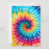 Tie Dye Uitnodiging 10e Verjaardag Peace Out (Achterkant)