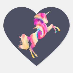 Tie Dye Unicorn Classic Round Sticker
