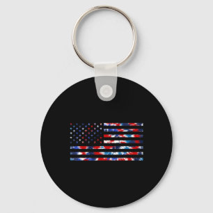 Tie Dye USA Flag Boys Amerikaanse vlag 4 juli Ki Sleutelhanger