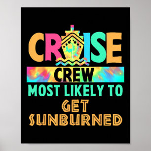 Tie Dye Vakantie Cruise Bemanning Meest Waarschijn Poster