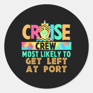 Tie Dye Vakantie Cruise Bemanning Meest Waarschijn Ronde Sticker