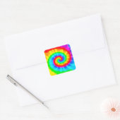 Tie Dye Vierkante Sticker (Envelop)