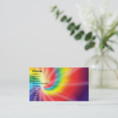 Tie dye visitekaartje (Staand voorkant)