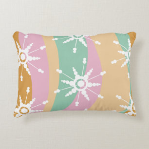 Tie Dye Vloeibare Retro Groovy Kerst Beige Groen Accent Kussen