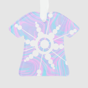 Tie Dye Vloeistof Retro Groovy Ornament