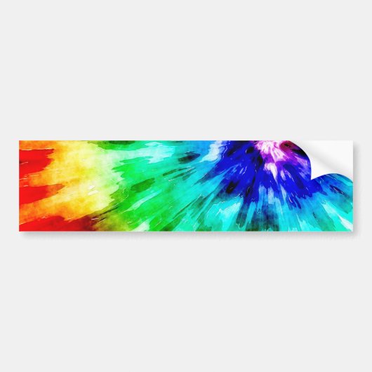 Tie Dye voldoet aan Waterverf Bumpersticker (Voorkant)