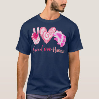 Tie Dye Vrede Liefde Hamster Liefhebber Meisje Vro T-shirt