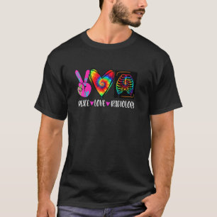 Tie Dye Vrede Liefde Radiologie Radioloog Dankdag T-shirt