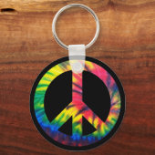 Tie Dye Vrede Sleutelhanger (Voorkant)