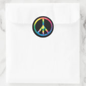 Tie dye vrede teken 2 ronde sticker (Tas)