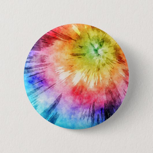 Tie Dye Waterverf Ronde Button 5,7 Cm (Voorkant)