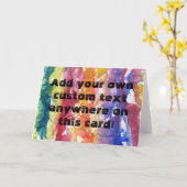 Tie Dye Waterverf schilderij Achtergrond Kaart (Gele Bloem)