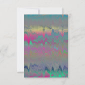 Tie Dye Wavy Psychedelic Blank Invitation Design Kaart (Achterkant)