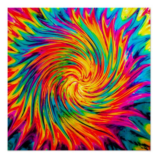 TIE DYE WIND ABSTRACT PERFECT POSTER (Voorkant)