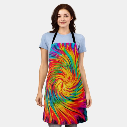 TIE DYE WIND ABSTRACT SCHORT (Gedragen)