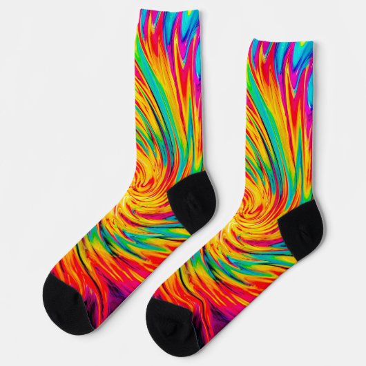 TIE DYE WIND ABSTRACT SOKKEN (Links)