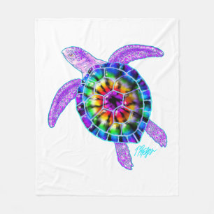 Tie Dye Zee Turtle Blanket Fleece Deken