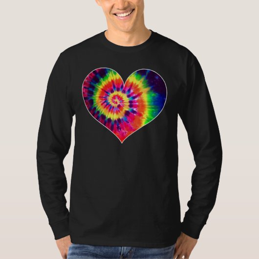Tie Dyed Valentine's Day Shirt Cute Tye Dye Heart (Voorkant)