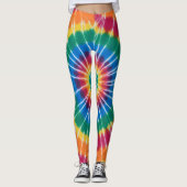 Tie-dyed, vibrant colored, leggings (Voorkant)