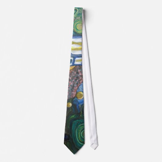 Tie inspired by Hundertwasser Stropdas (Voorkant)