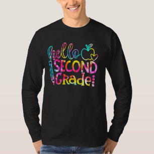 Tie-kleurstof 2e graad Hallo 2e graads-vierkant te T-shirt