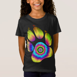 Tie-kleurstof - dierlijke kattendog - afdruk voor  t-shirt