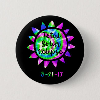 Tie-kleurstof totaal zonneschijn ronde button 5,7 cm