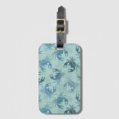 Tie-kleurstofpatroon van krabben bagagelabel (Voorkant (verticaal))