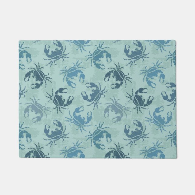 Tie-kleurstofpatroon van krabben deurmat (Voorkant)