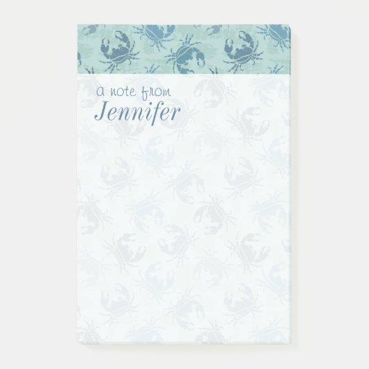 Tie-kleurstofpatroon van krabben | Jouw namen toev Post-it® Notes (Voorkant)