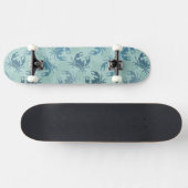 Tie-kleurstofpatroon van krabben skateboard (Horizontaal)