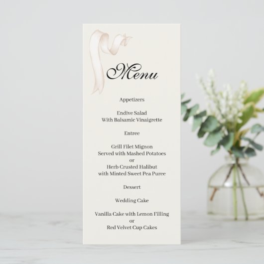 Tie the knot Menu (Debout devant)