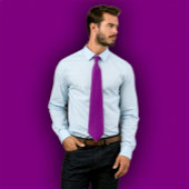 Tie  violet uni -  cravate une couleur