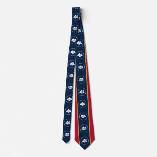 Tie with Flag of Mississippi, USA Stropdas (Achterkant)