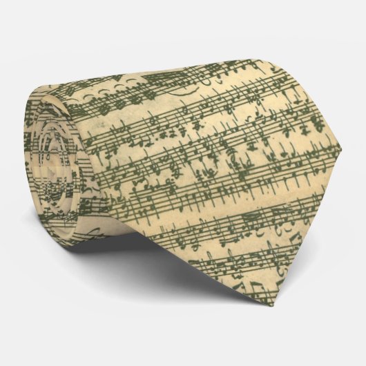 Tied Chaconne Bach Music Manuscript Stropdas (Opgerold)