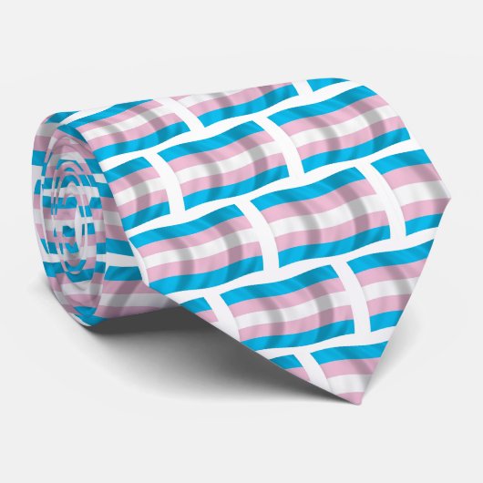 Tied cravate du drapeau de la fierté transgenre (Roulé)