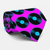 Tied cravate en forme de disque vinyle rétro vinta (Roulé)