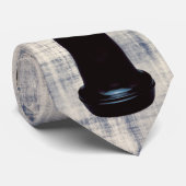 Tied Oboe op Faded Blue Denim Kijk Stropdas (Opgerold)