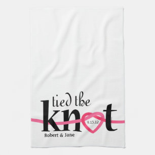 Tied the Knot Personalized Kitchen Towel Theedoek